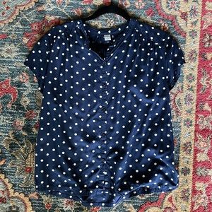 Old Navy - Navy Polka Dot Blouse